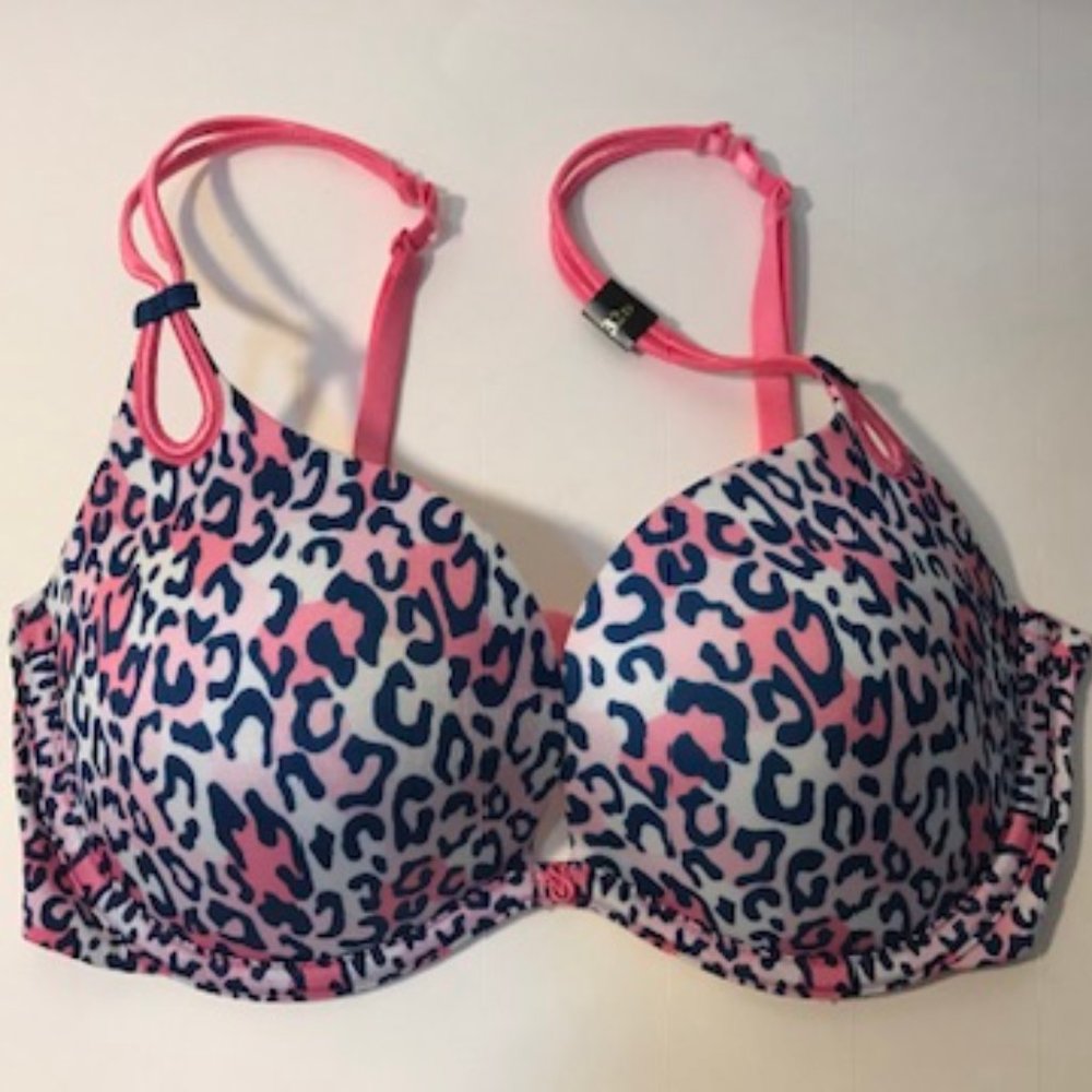 LAST CHANCE - Victoria Secret NW/OT Pink Cheetah Push Up Bra 32D